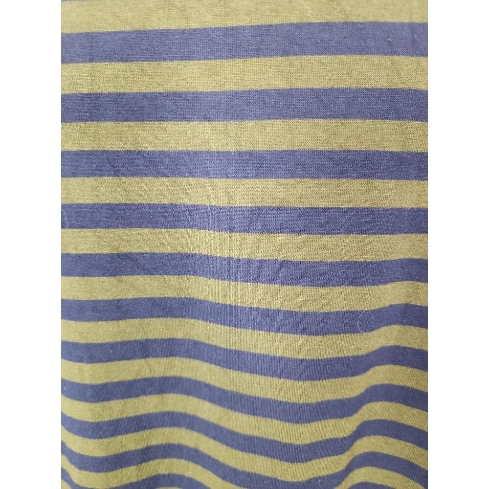 Sonnet James Women's Sz. M  A Play Dress In Green & Blue Stripes Maxi - Picture 5 of 5